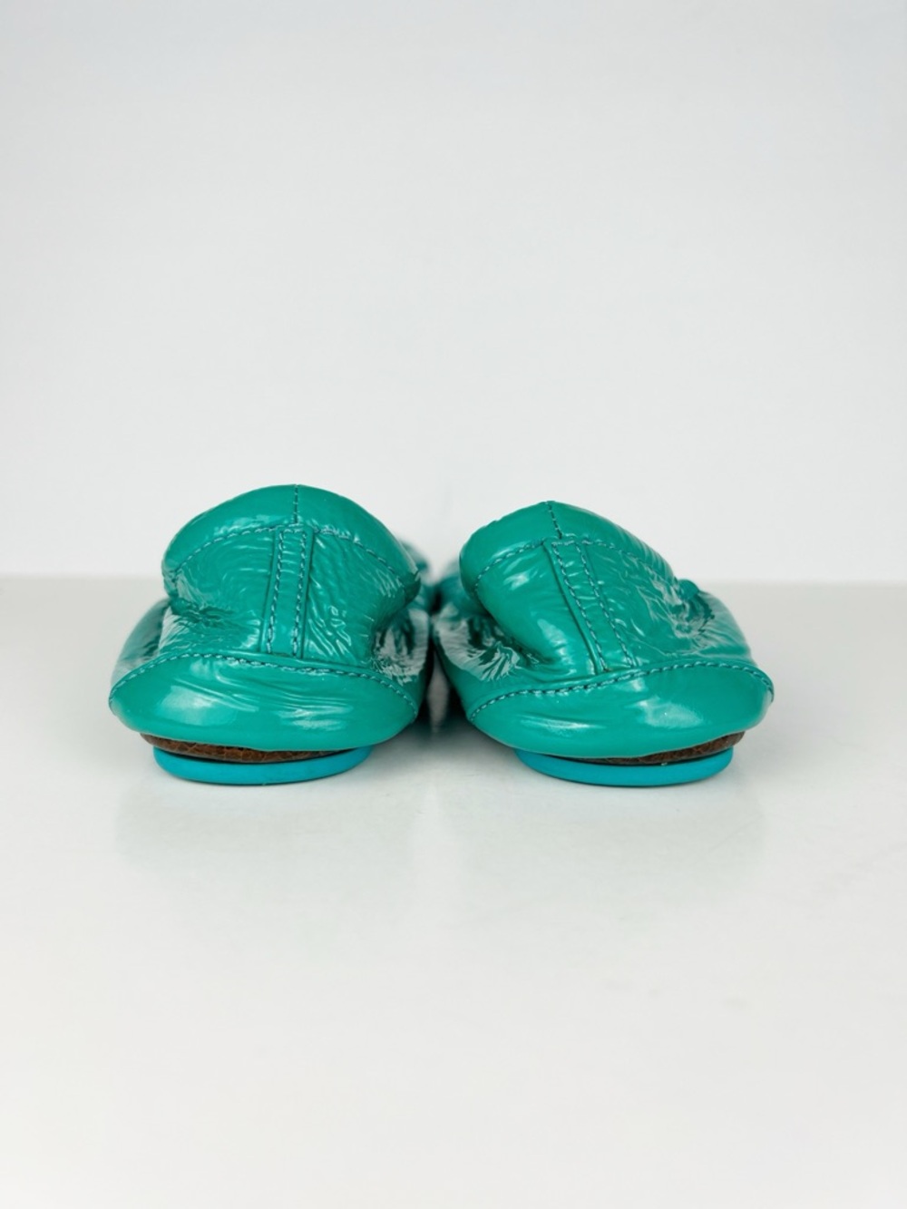 Tieks Turquoise Patent Leather Ballet Flats Size 5 - Picture 4 of 11